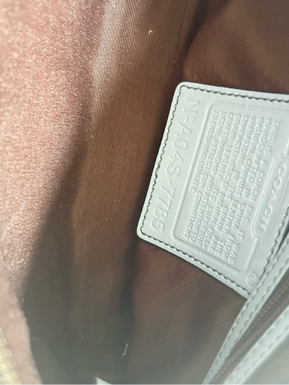 Coach Light Blue Leather Small Baguette Shoulder Bag 7785 Vintage Y2K - Picture 6 of 9